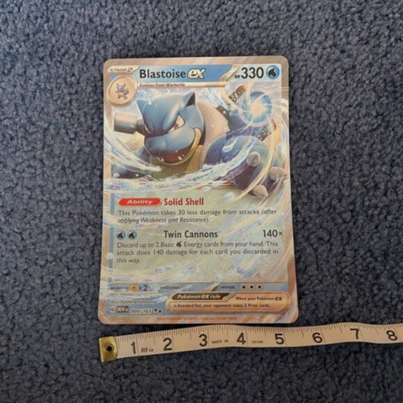 Pokémon TCG JUMBO CARD Blastoise EX Scarlet & Violet Holo 009/165 - Picture 2 of 3